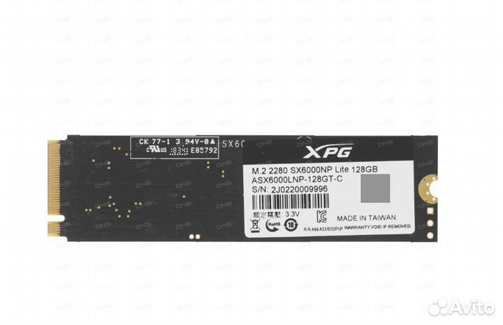 SSD M.2 adata XPG SX6000 Lite 128 гб