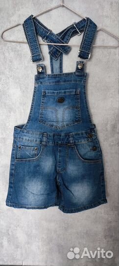 Джинсовый комбинезон шорты женский