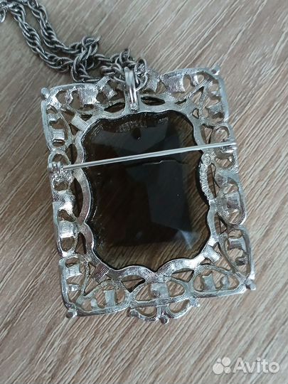 Американский винтаж. кулон- брошь на цепочке