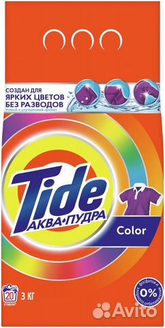 Стиральный порошок Tide Аква Пудра Color, 3 кг