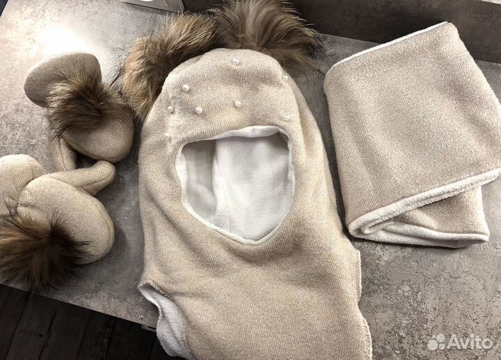 Комплект шапка и снуд зимний