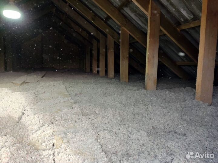 Утепление эковатой