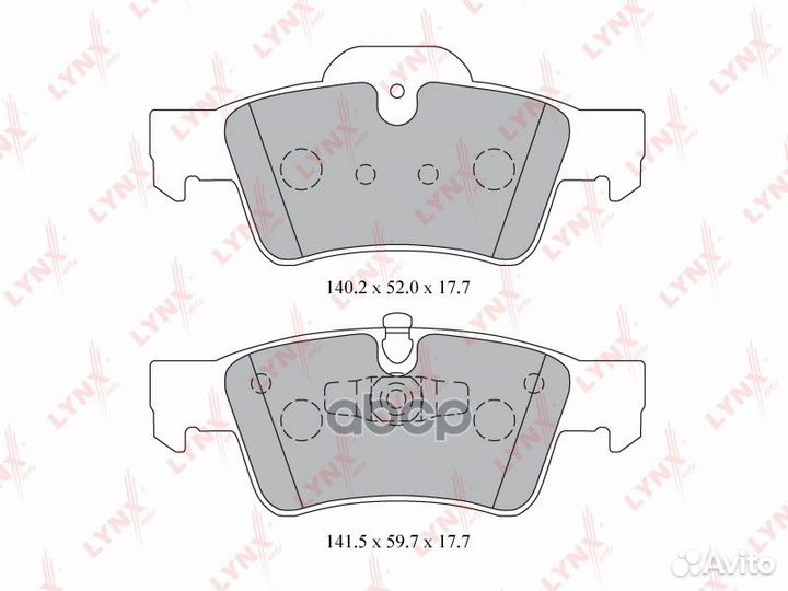 Колодки тормозные дисковые зад BD5332 lynxauto