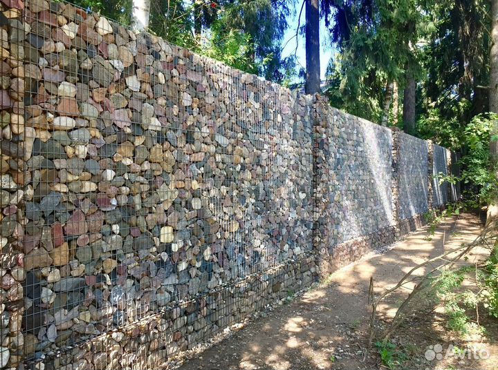 Забор из габионов