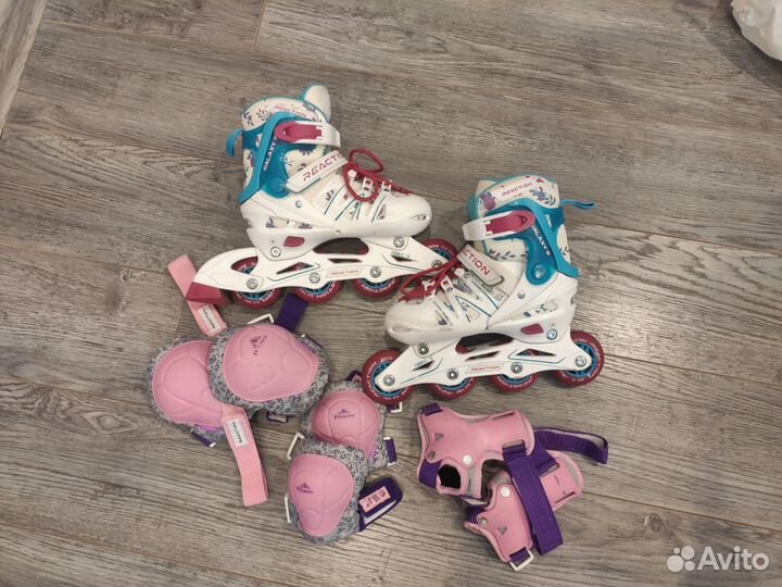 Роликовые коньки reaction 32-35 размер
