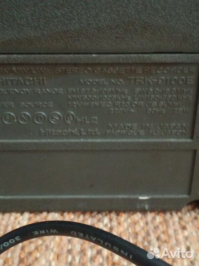 Магнитола hitachi trk 9100e