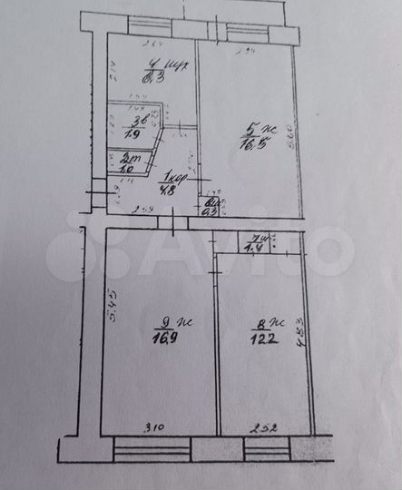3-к. квартира, 61,3 м², 5/5 эт.