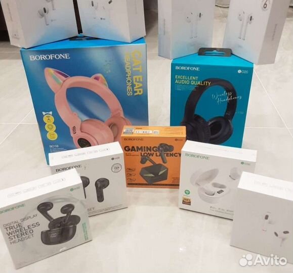 Беспроводные наушники Borofone модели разные