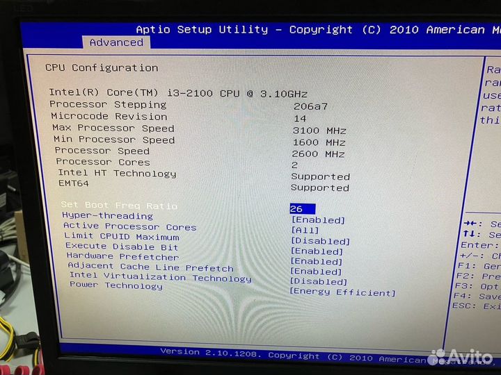 Материнская плата Gigabyte 1155 сокет i3-2100