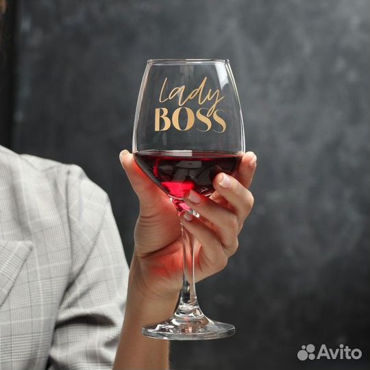 Бокал для вина «Lady boss», 350 мл, тип нанесения
