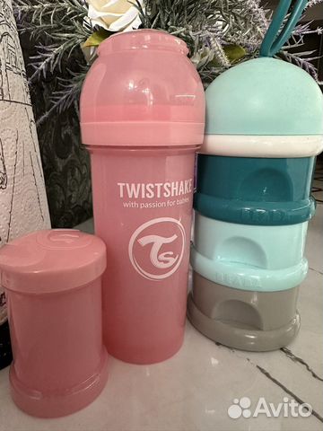 Бутылочка Twistshake и контейнер для смеси beaba