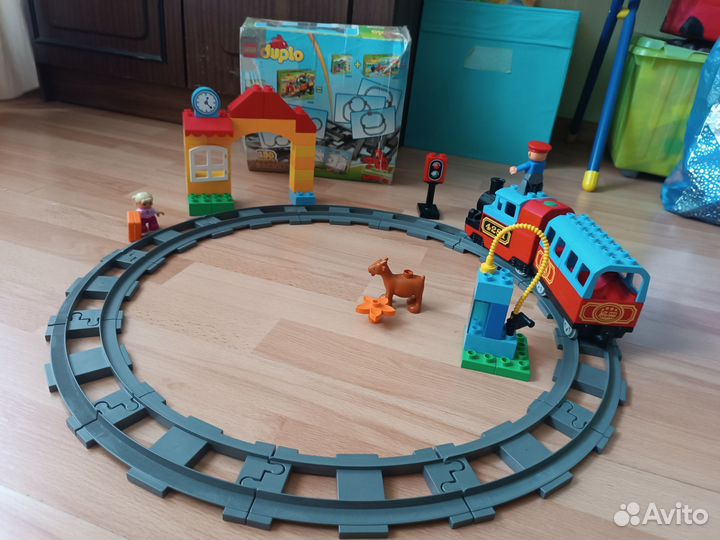 Lego duplo поезд 10507 и набор рельсов