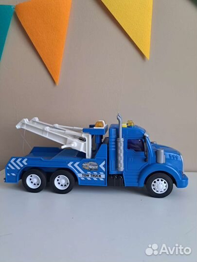 Эвакуатор, детские машинки, синий трактор