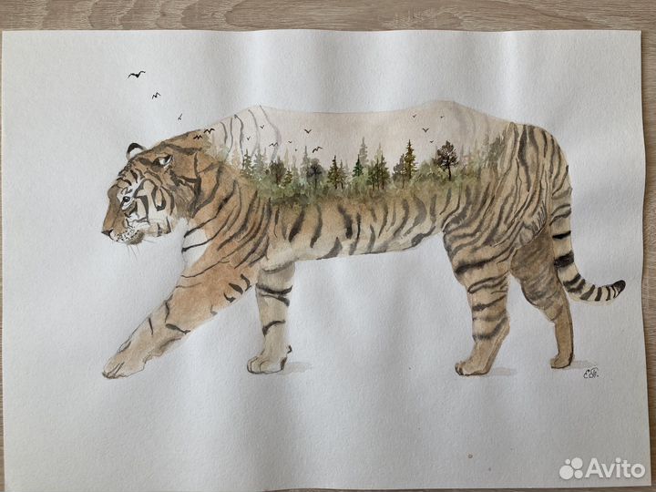 Картина акварелью 