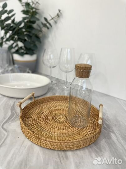 Поднос плетеный 28 см
