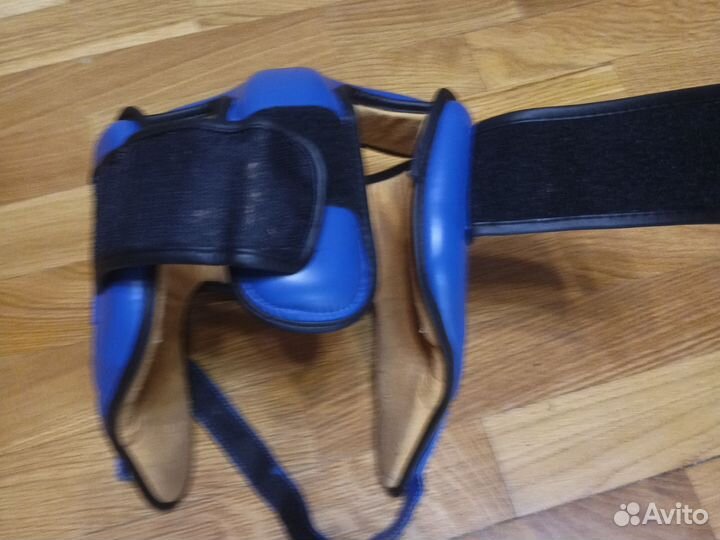 Шлем детский,для бокса синий и красный