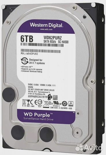 Жесткий диск 6tb WD62purz