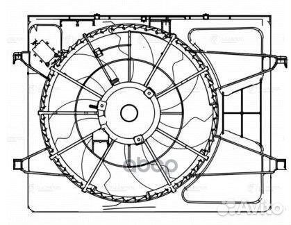 Вентилятор радиатора KIA ceed /elantra HD 06- L