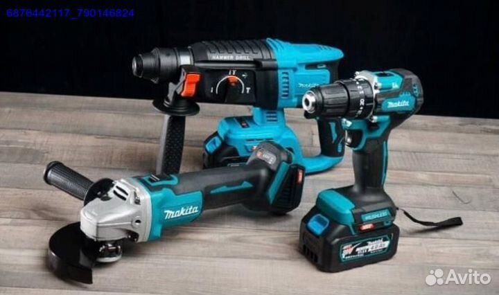 Набор Makita 3в1 ушм, Перфоратор и шуруповерт. (Ар