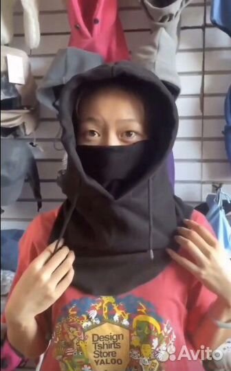 Балаклава — капюшон, флис — для подростков