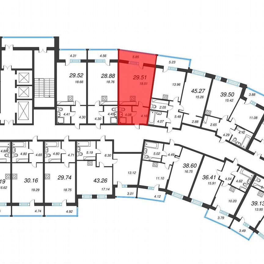 Квартира-студия, 33,6 м², 18/22 эт.