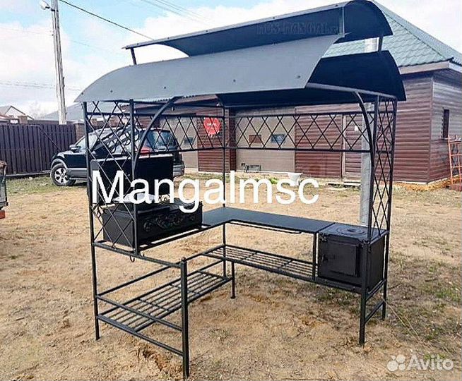 Кованные мангалы с крышей