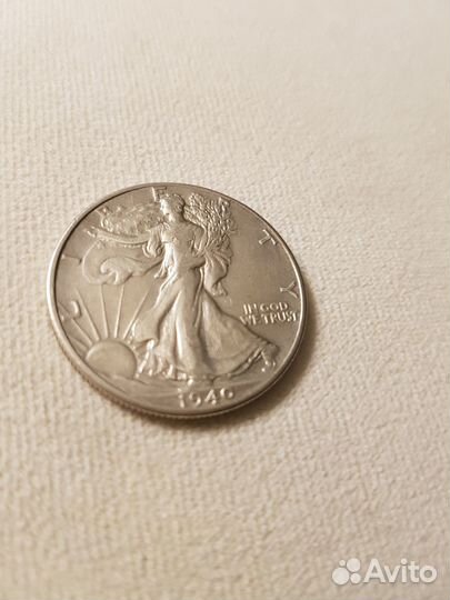 Продам 1/2 доллара США 1940 г