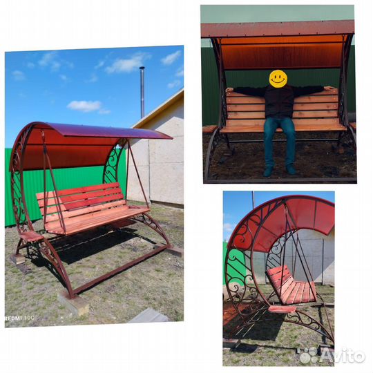 Садовые качели, кованные ворота, заборы