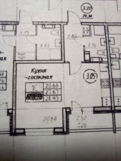 Квартира-студия, 28,9 м², 20/21 эт.