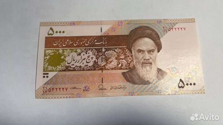 Банкнота бона Иран 5000 риалов 2013 UNC