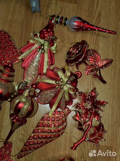 Набор ёлочных украшений 18 шт. В отличном состояни