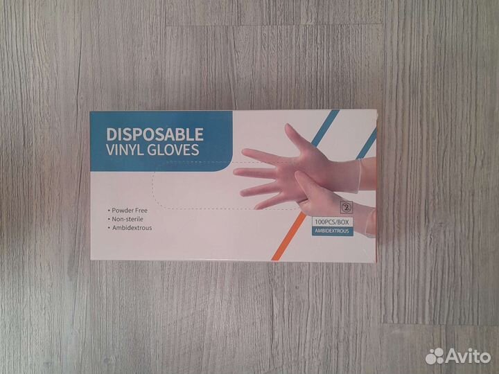 Перчатки медицинские виниловые