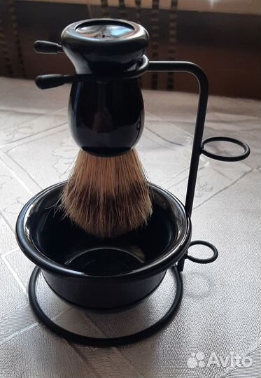 Набор для бритья: Помазок, чаша и подставка