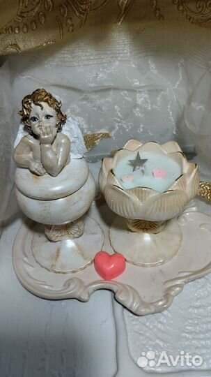 Подсвечники Ангел и лилия