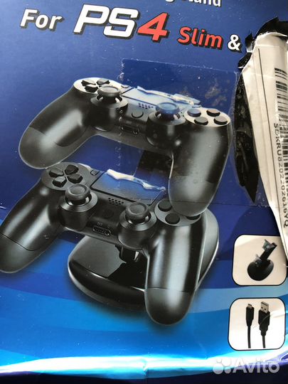 Держатель зарядка для 2х джойстиков PS4