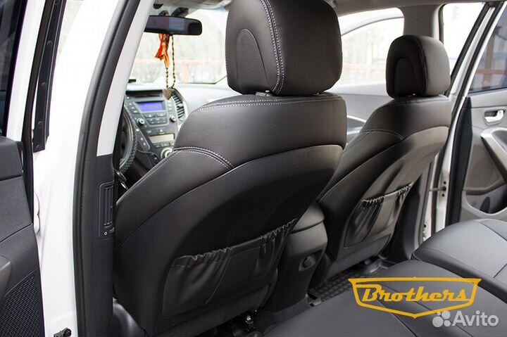 Чехлы Премиум Класса Hyundai Santa FE 3 черные