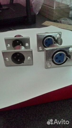 Терминал XLR панельный, (мама и папа)