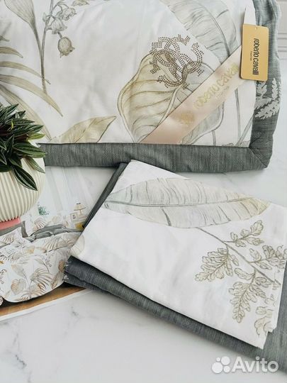 Постельное белье с одеялом roberto cavalli сатин