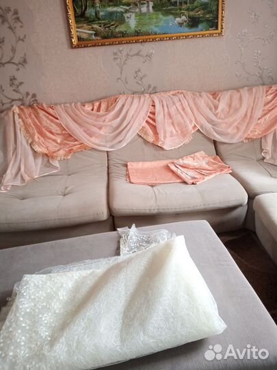 Шторы с ламбрекеном бу