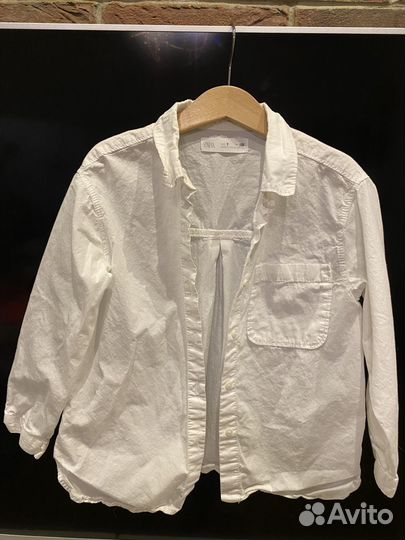 Рубашка белая Zara 7 лет