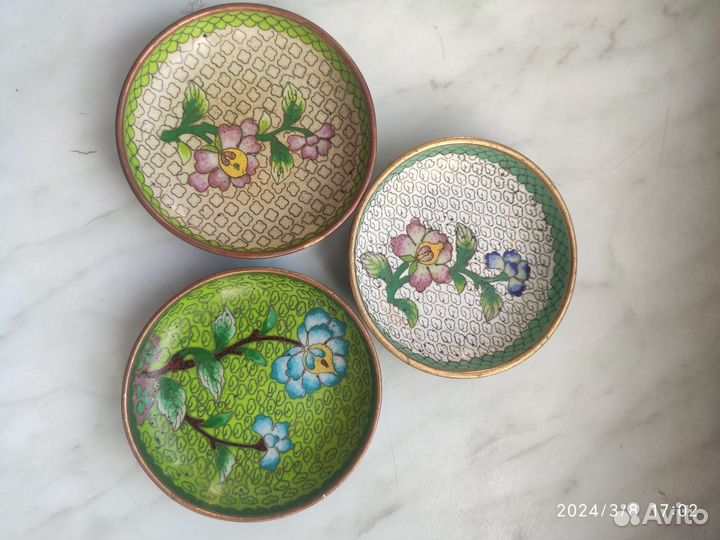 Блюдце Клуазоне Китай 9см