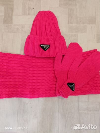 Шапка и снуд+ варежки