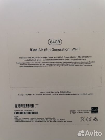 iPad air 5 2022 64gb M1