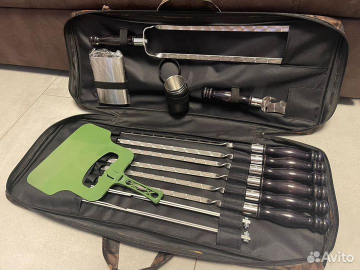 Набор шашлычный походный в чехле