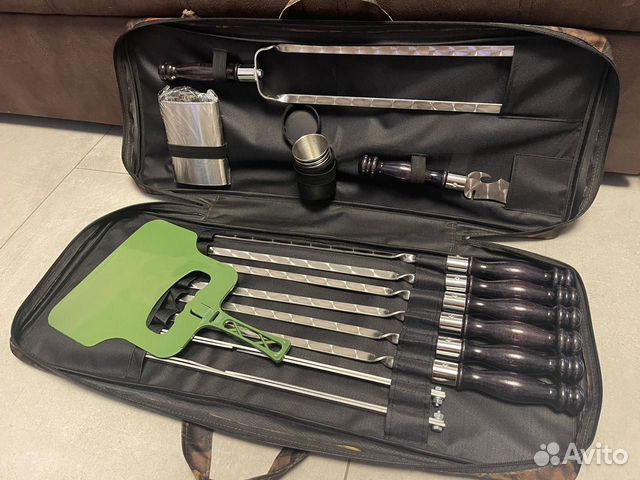 Набор шашлычный походный в чехле