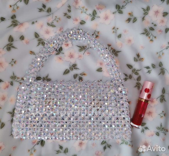 Сумка из хрустальных бусин