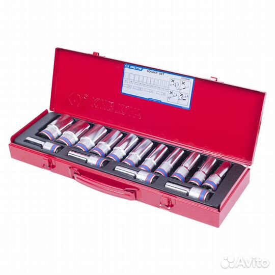 Набор глубоких торцевых головок king tony 4215MR