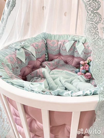 Бортики комплект с балдахином и конвертом