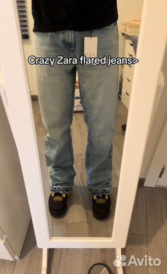 Джинсы Zara Flared Jeans Голубые