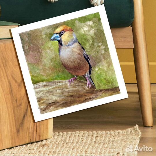 Картина акварельная. Птица (в ассортименте)